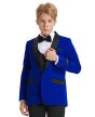 Tazio Boy's 5 Piece Suit with Shirt & Tie - Velvet Suit