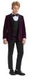 Tazio Boy's 5 Piece Suit with Shirt & Tie - Velvet Suit