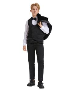 Tazio Boy's 5 Piece Suit with Shirt & Tie - Velvet Suit