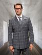 Statement Men's 2 Piece 100% Wool Fashion Suit - Smooth Plaid