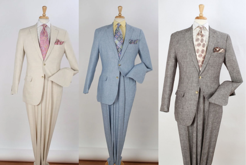 Men's beach wedding suit linen